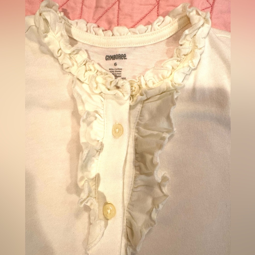 Gymboree Girls Ruffle Shirt 🤍 - Picture 3 of 3